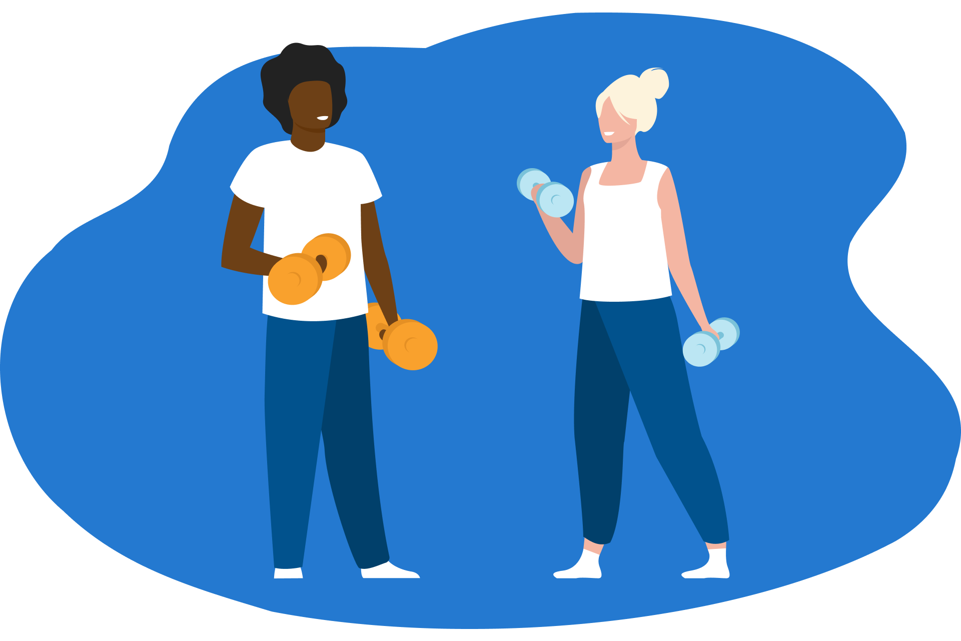 Pareja haciendo ejercicio